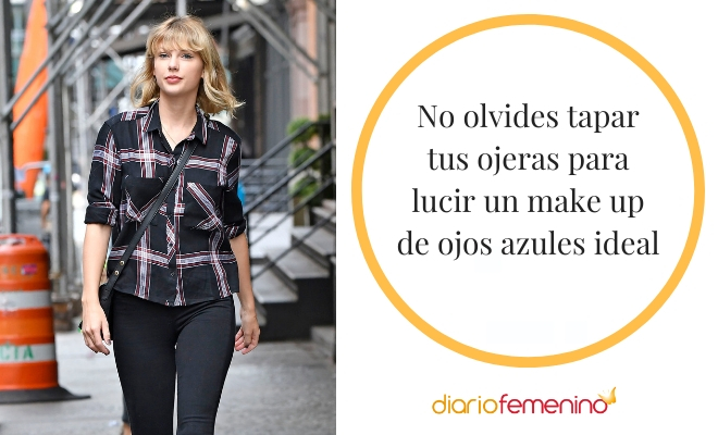 Tapa tus ojeras para lucir un maquillaje ideal para los ojos azules